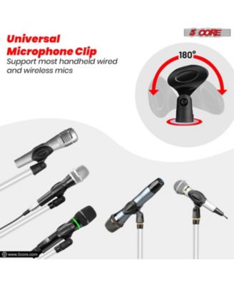 Tripod Mic Stand Pair Heavy Duty Height Adjustable Floor Microphone Boom Arm Pedestal Para Microfono for Singing On Stage Studio - MS 080 WH 2PC
