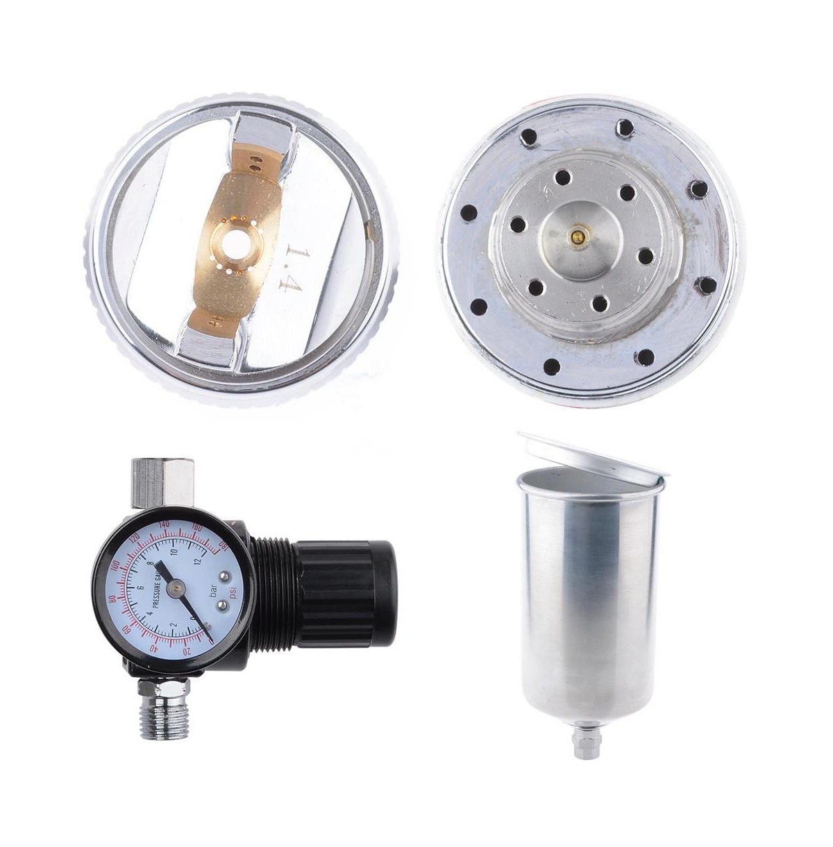 Yescom Hvlp 1.4mm Spray Gun Gravity Feed w/ Air Regulator Car Auto Paint Primer Nozzle Basecoat