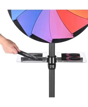 Rectangular Serving Tray for Dual Use Prize Wheel Clear Acrylic Tradeshow Party