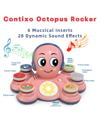 Rock Octopus, Interactive Musical Toys for Toddlers - Pink