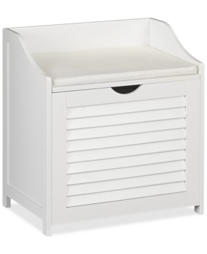 Household Essentials Single-load Cabinet Hamper Seat In White