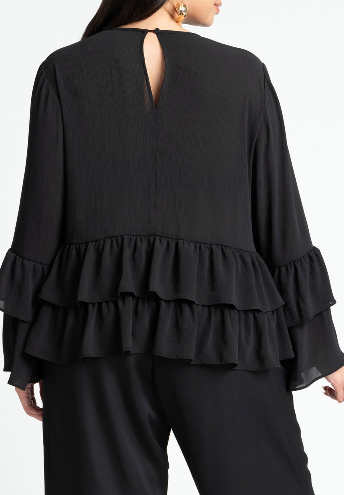 Eloquii Plus Size Tiered Ruffle Top