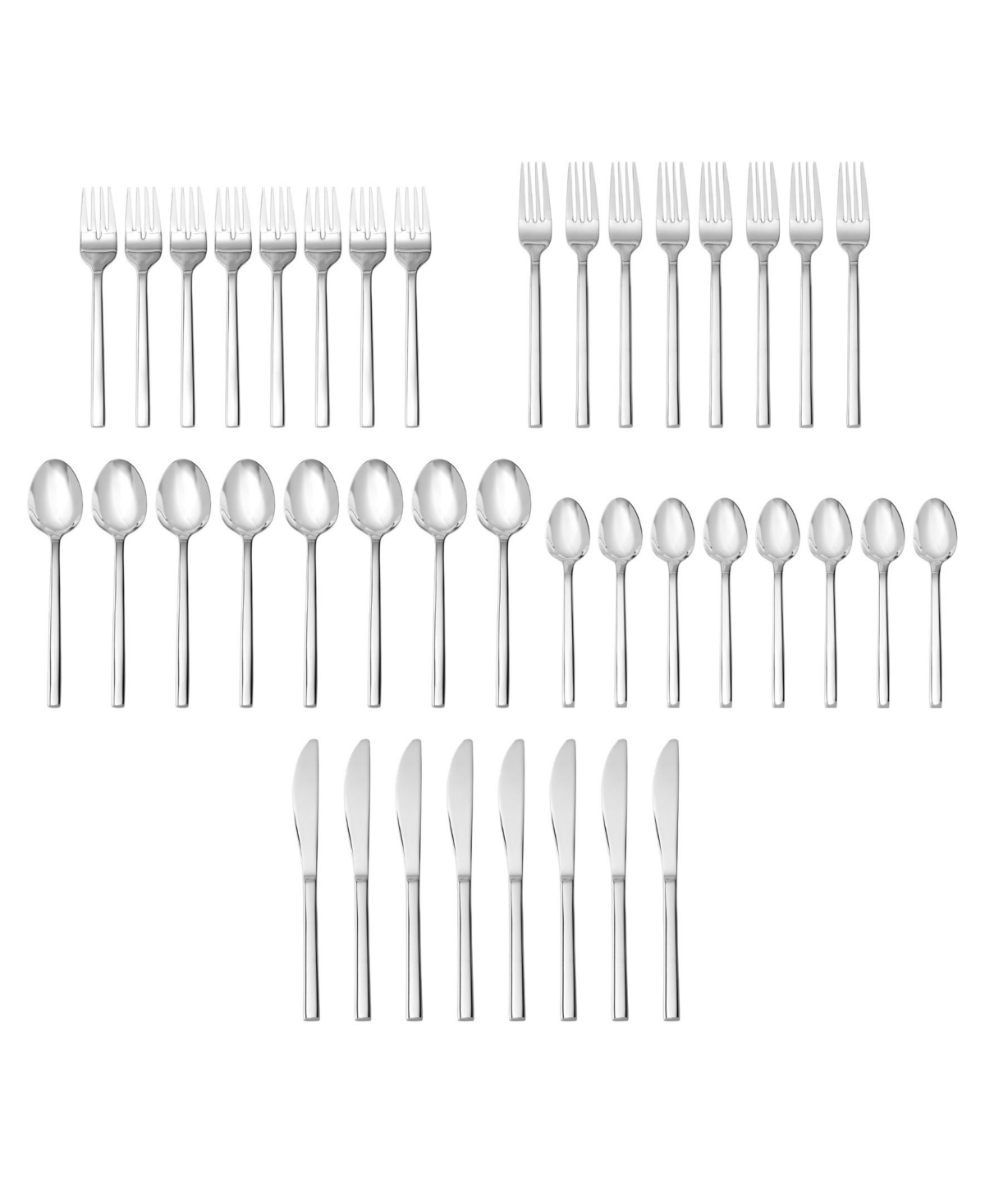 Fortessa Arezzo 40-pc. Flatware Set, Service For 8 In Stainless Steel