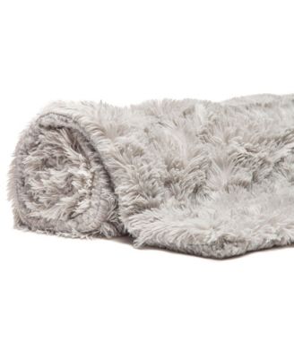 Premium Soft, Fuzzy Solid Faux Long Fur Blanket, Throw