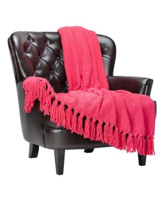 Premium Textured Knit Soft Cozy Blanket, Thrown