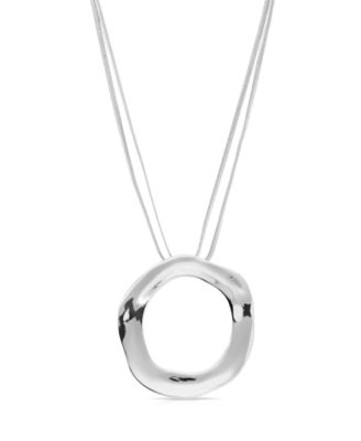 Plated Open Circle Statement Necklace