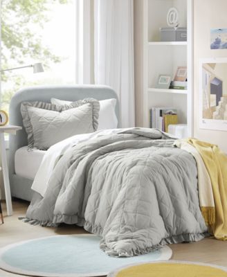 Phoebe Diamond Quilted Ruffle Edge 2-Pc. Comforter Set, Twin/Twin XL