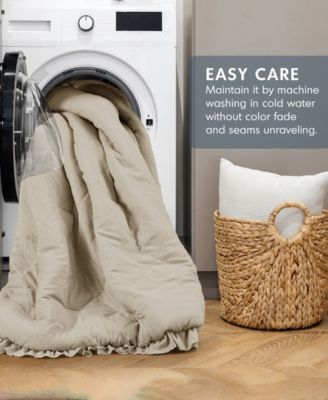 Phoebe Diamond Quilted Ruffle Edge 2-Pc. Comforter Set, Twin/Twin XL