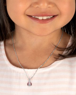 Girls Children's Sterling Silver Love Bug 12-14" Necklace