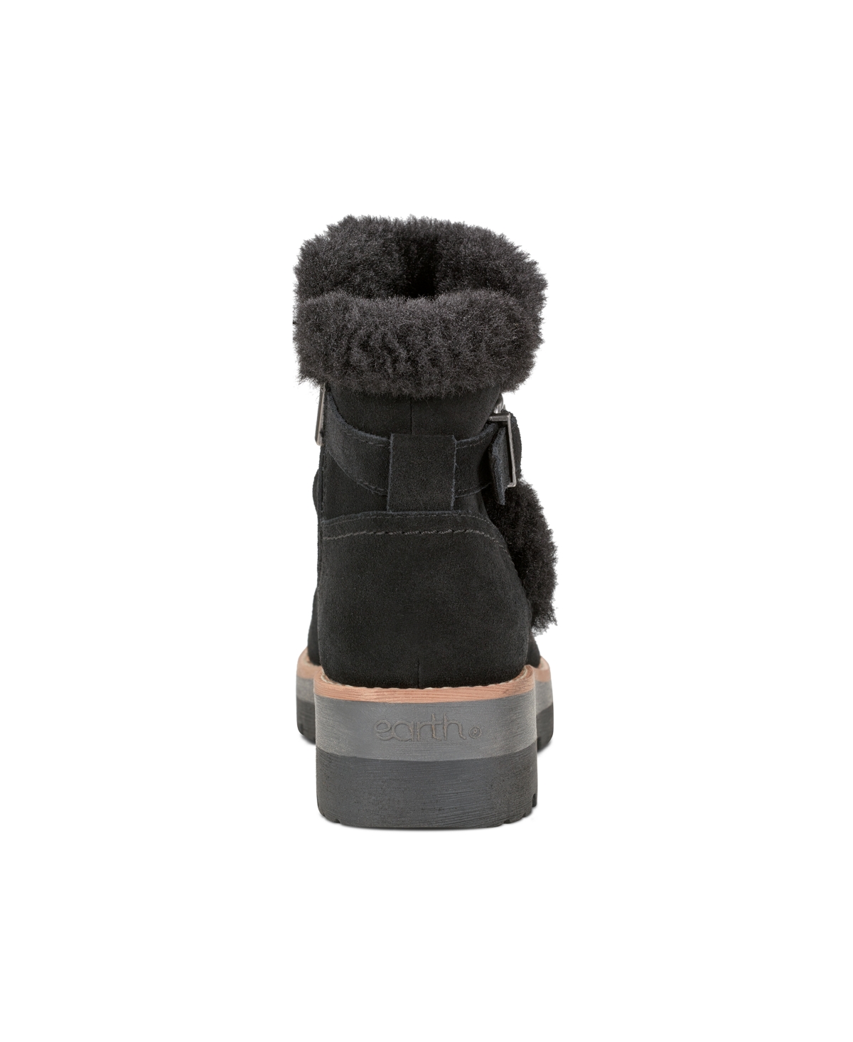 Shop Earth Women's Yara Cozy Waterproof Lug Sole Boots In Black Suede