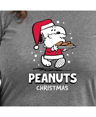 Plus Size Peanuts Christmas Graphic T-shirt