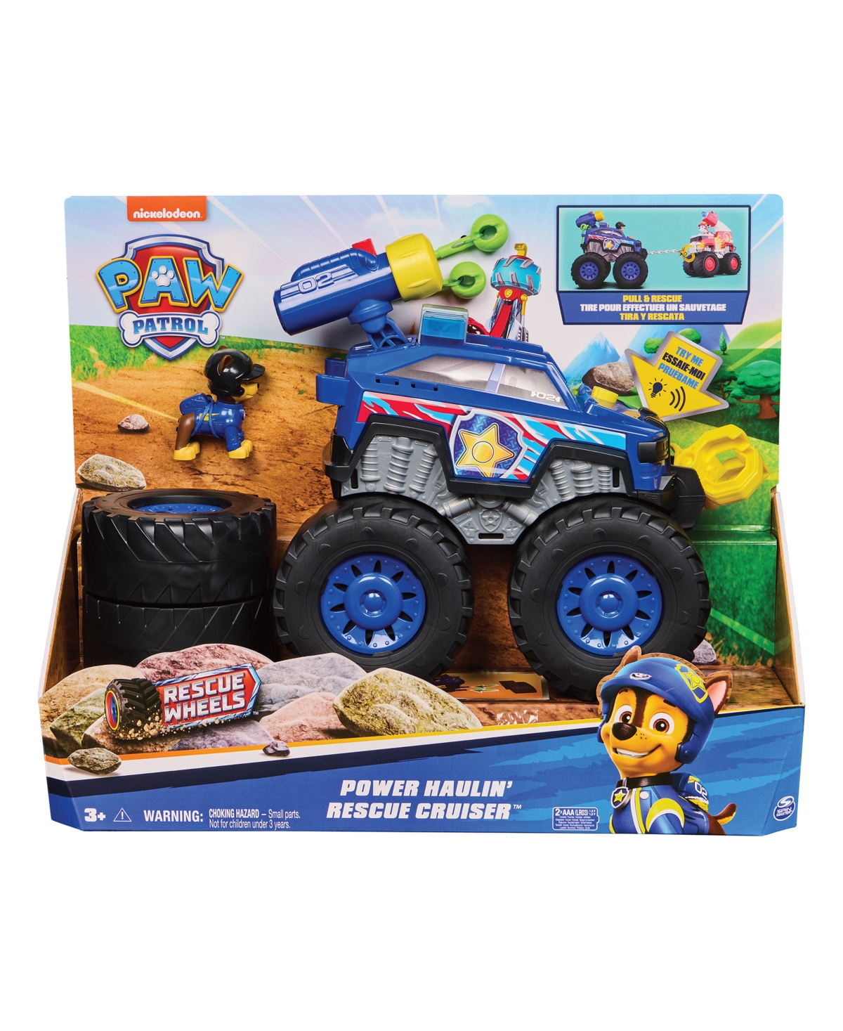 PAW PATROL RESCUE WHEELS CHASE'S POWER HAULIN' CRUISER TOY TRUCK 