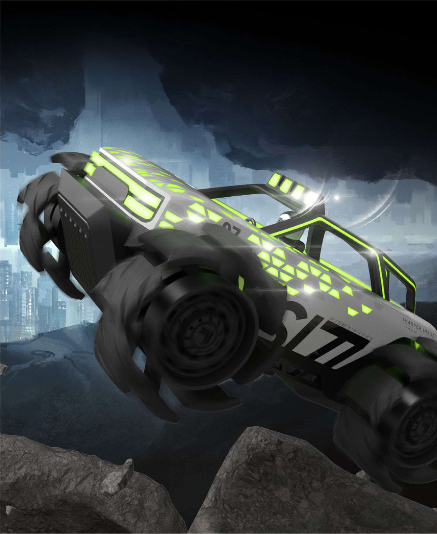 Детская игрушка Sharper Image Phantom Crawler Remote Control Light-Up Truck — фото 6