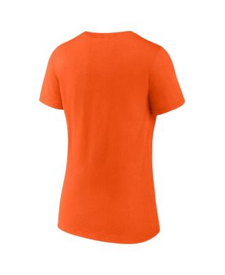 Women's Orange Philadelphia Flyers Primary Logo Team V-Neck T-Shirt