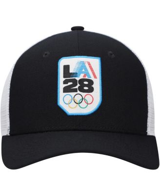 Big Boys and Girls Black LA28 Rise Trucker Adjustable Hat