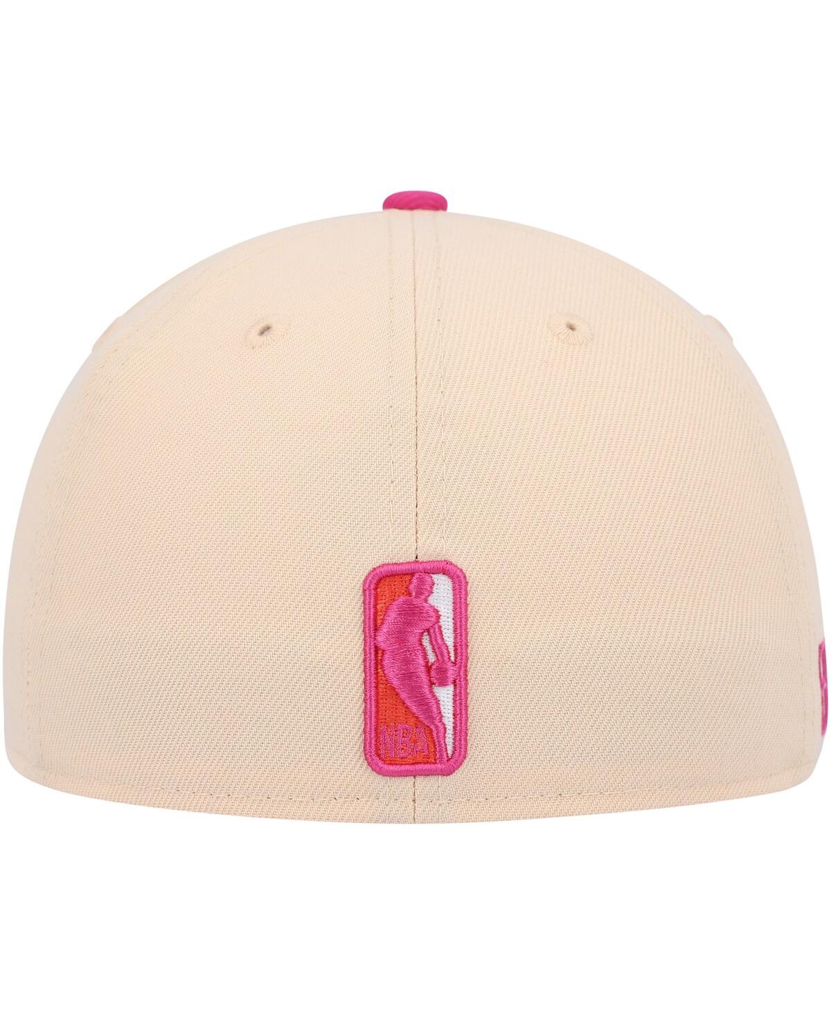 New Era Men'sPink Brooklyn Nets Passion Mango 59FIFTY Fitted Hat - Orange, Pink