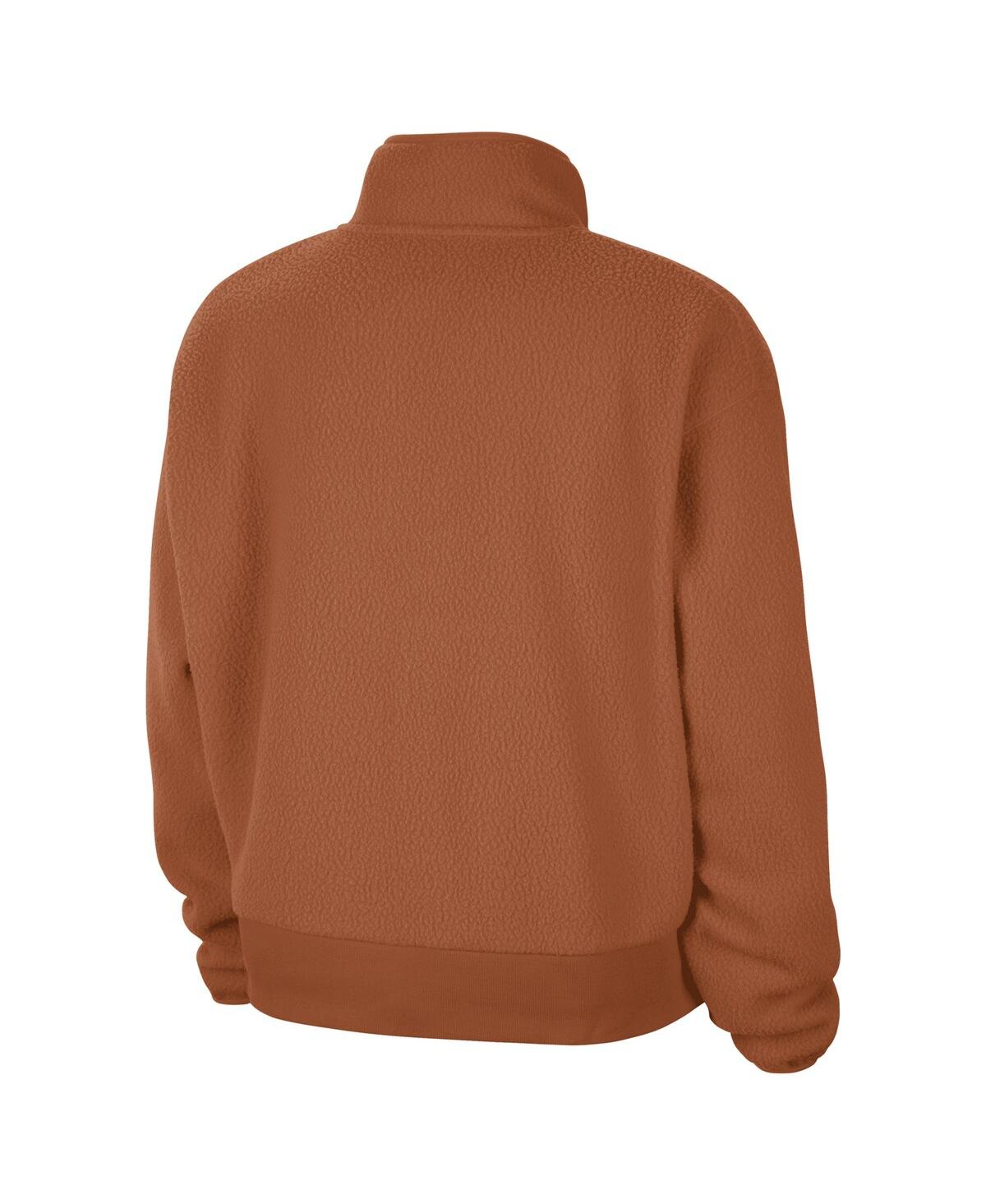 Nike Men's And Women's Texas Orange Texas Longhorns Fly Fleece Quarter-zip Jacket In Burnt Orange