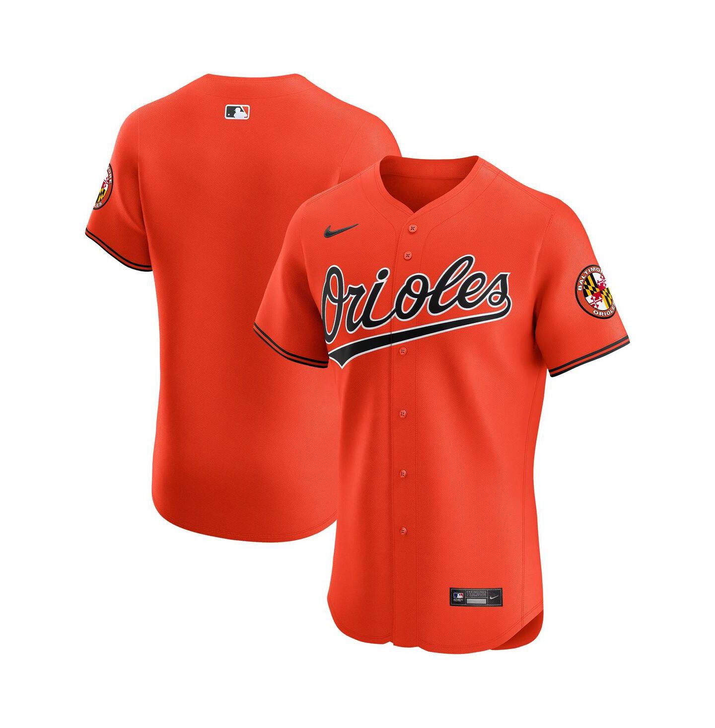 Мужской топ Nike Orange Baltimore Orioles Alternate Vapor Premier Elite Patch Jersey — фото 1