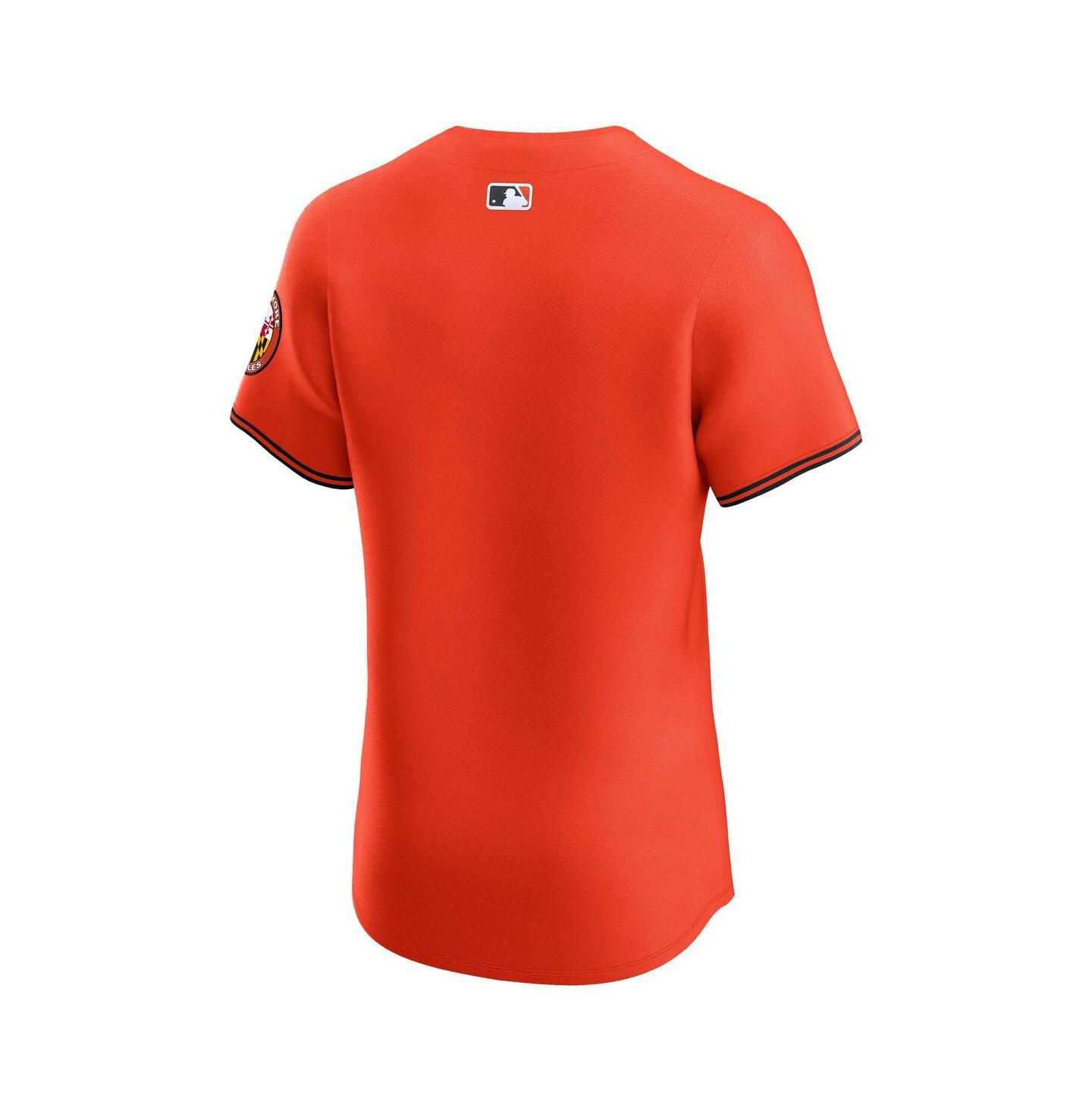 Мужской топ Nike Orange Baltimore Orioles Alternate Vapor Premier Elite Patch Jersey — фото 2