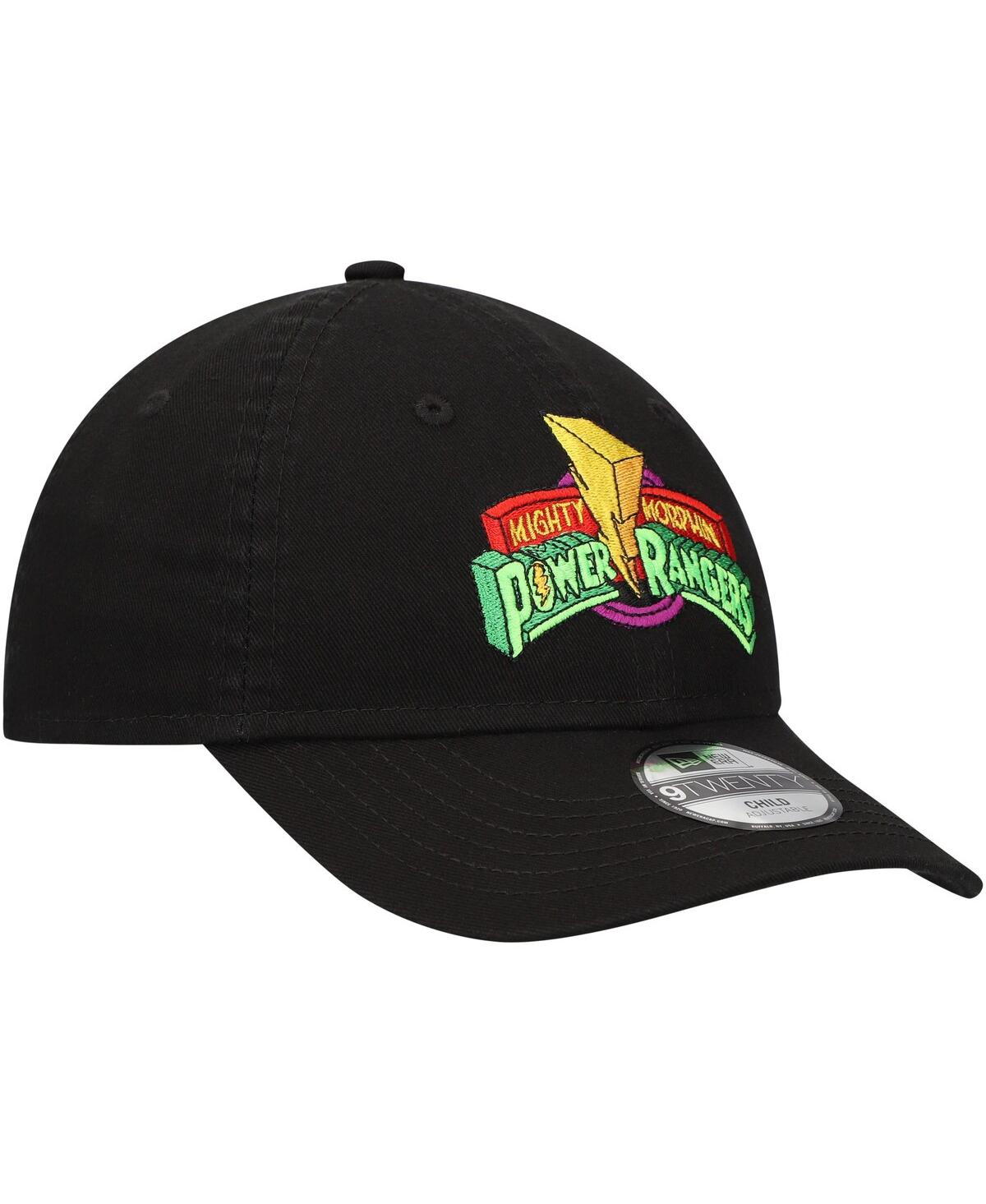 New Era Little Boys And Girls Black Power Rangers 9twenty Adjustable Hat In Black