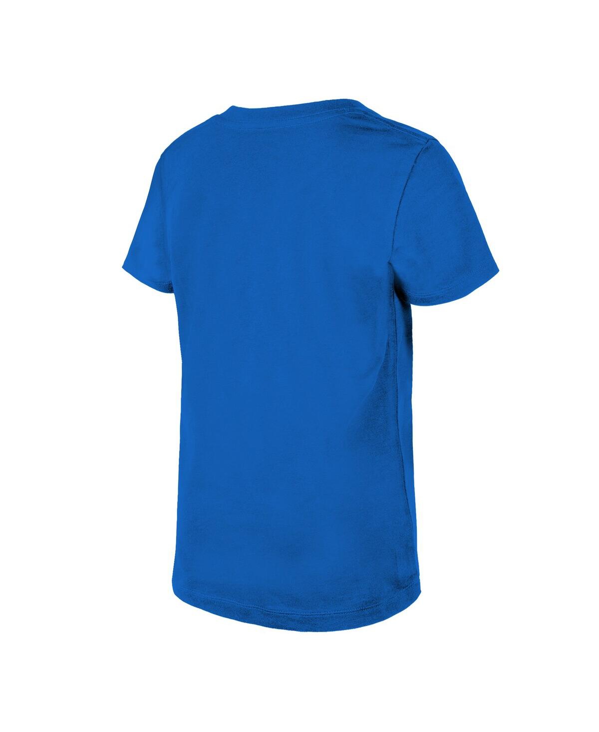 Shop New Era Big Girls Royal Los Angeles Rams Reverse Sequin V-neck T-shirt