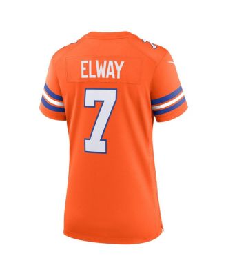 Men's and Women's John Elway Orange Denver Broncos Mile High Collection 1977 Throwback Player Game Jersey