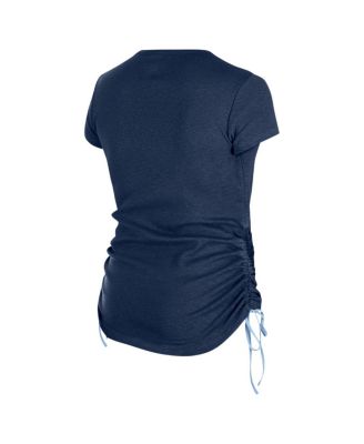 Women's Navy Tennessee Titans Ruched Side T-Shirt