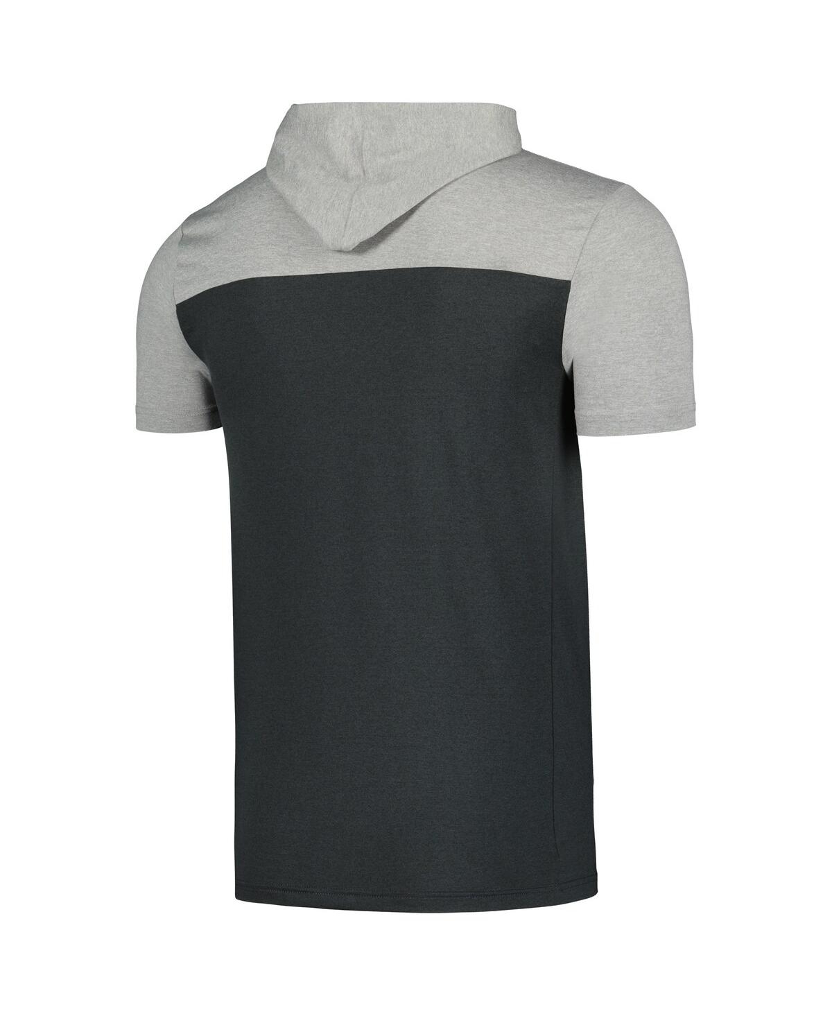 NEW ERA MEN'S BLACK PITTSBURGH PIRATES ACTIVE BRUSHED HOODIE T-SHIRT 