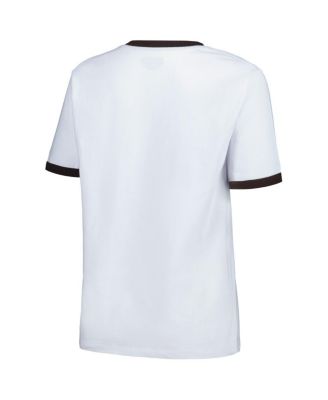 Women's White San Diego Padres Oversized Ringer T-Shirt