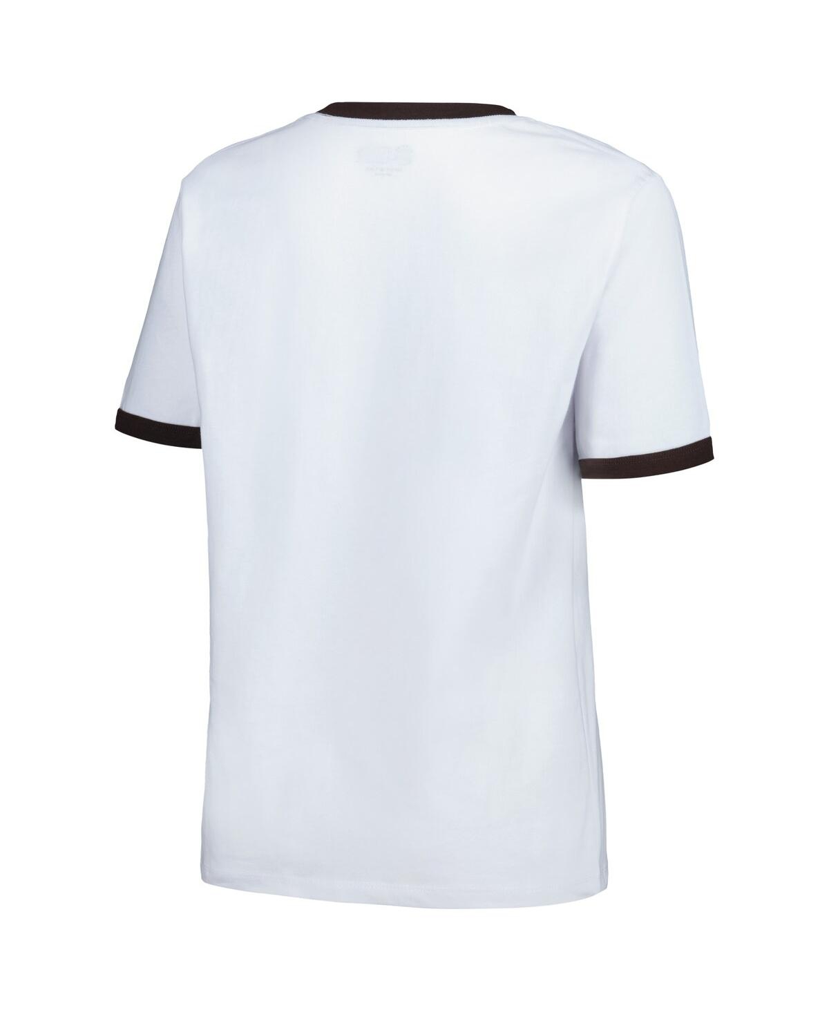 NEW ERA WOMEN'S WHITE SAN DIEGO PADRES OVERSIZED RINGER T-SHIRT 
