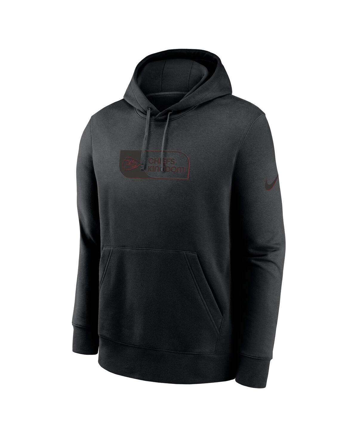 Nike Men'sKansas City Chiefs Edge French Terry Club Pullover Hoodie - Black