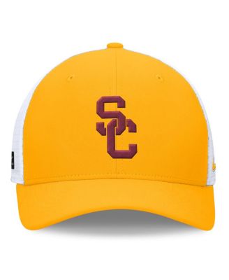 Men's Gold USC Trojans On-Field Rise Futura Mesh Flex Hat