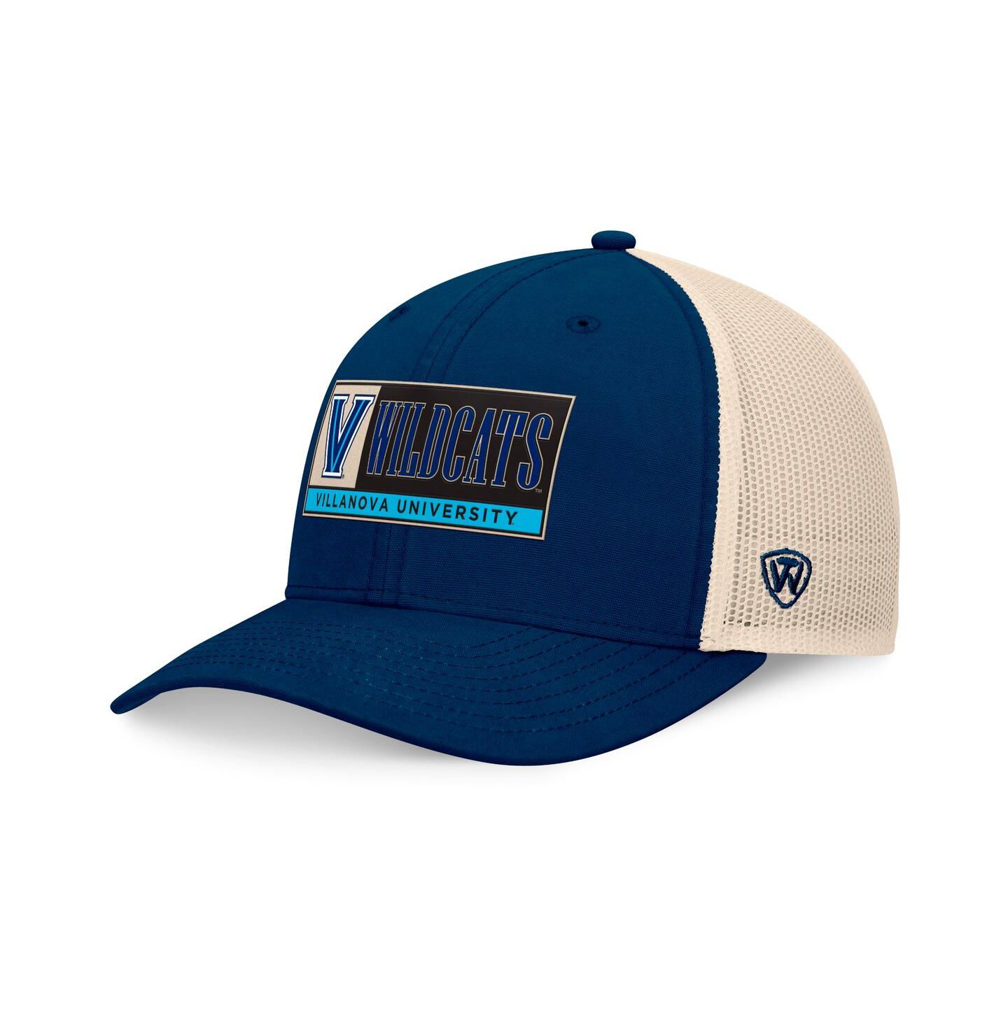 Мужская кепка Top of the World Navy/Natural Villanova Wildcats Bennett Trucker Adjustable Hat — фото 1