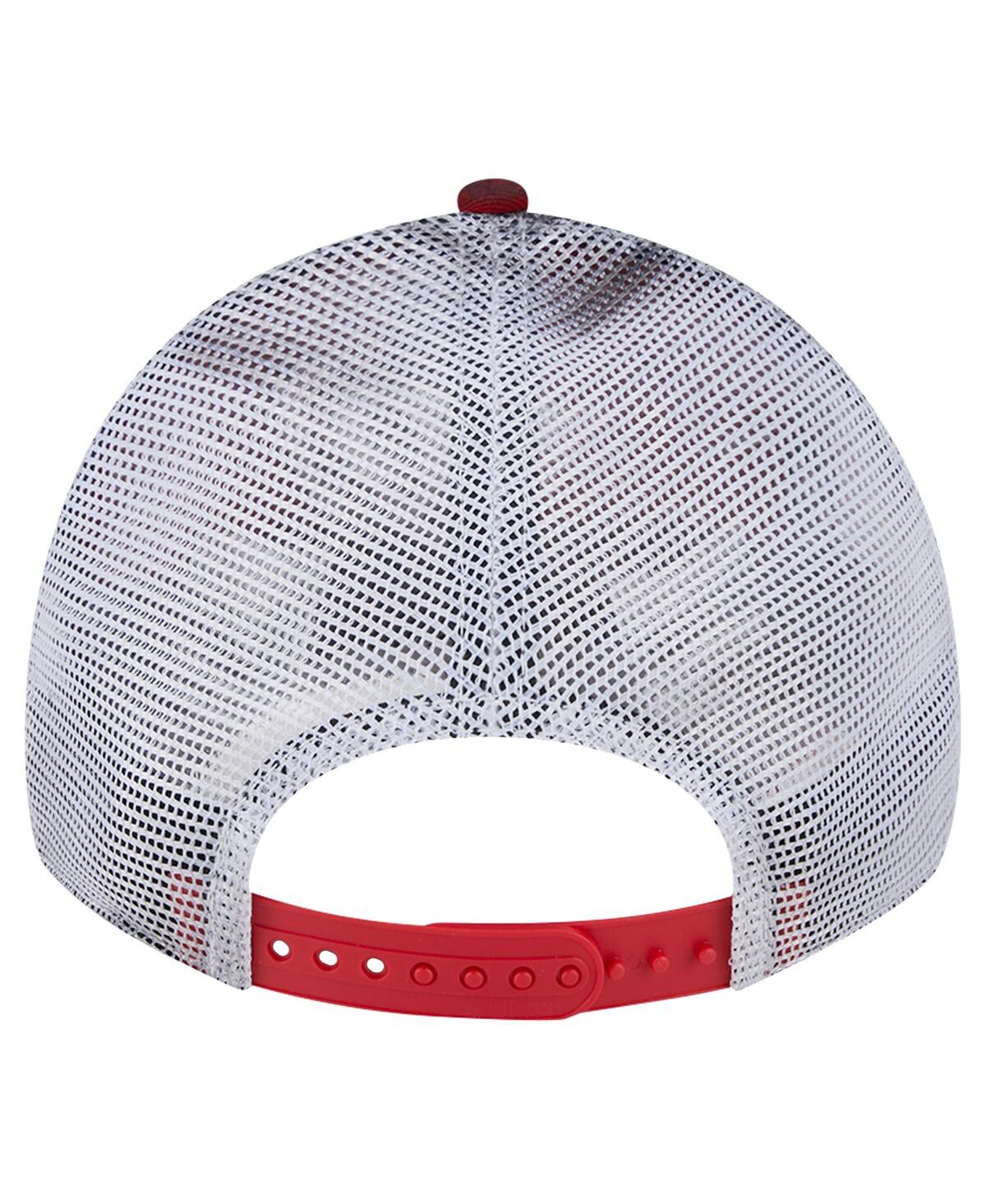 NEW ERA MEN'S RED WASHINGTON NATIONALS TEAM SLICK TRUCKER 9TWENTY ADJUSTABLE HAT 