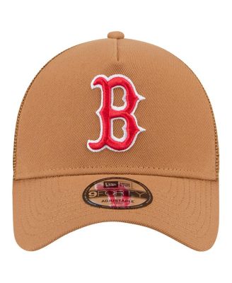 Men's Brown Boston Red Sox A-Frame Trucker 9FORTY Adjustable Hat