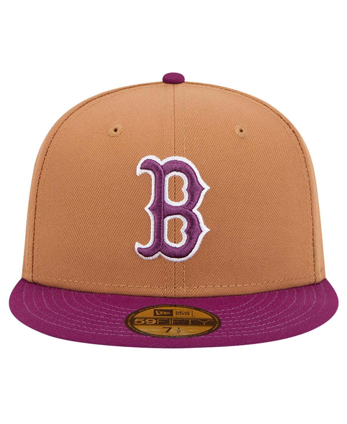 New Era Men's Brown/purple Boston Red Sox Two-tone Color Pack 59fifty Fitted Hat In Brown,purple