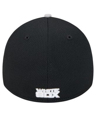 Men's Gray/Black Chicago White Sox Visor Trim 39THIRTY Flex Hat