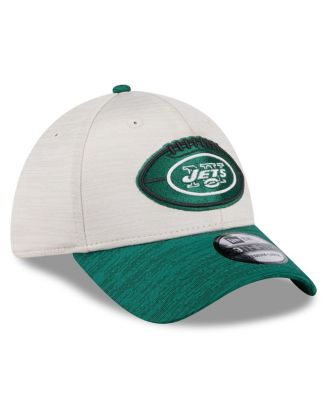 Men's Stone/Green New York Jets 2024 Sideline Historic 39THIRTY Flex Hat