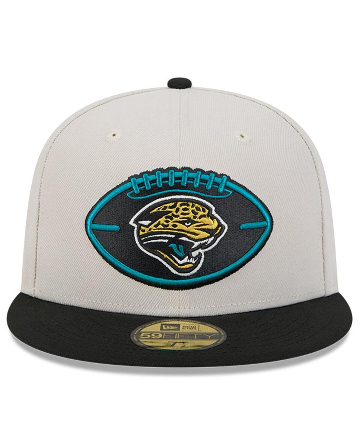 New Era Men'sBlack Jacksonville Jaguars 2024 Sideline Historic 59FIFTY Fitted Hat - Stone, Black