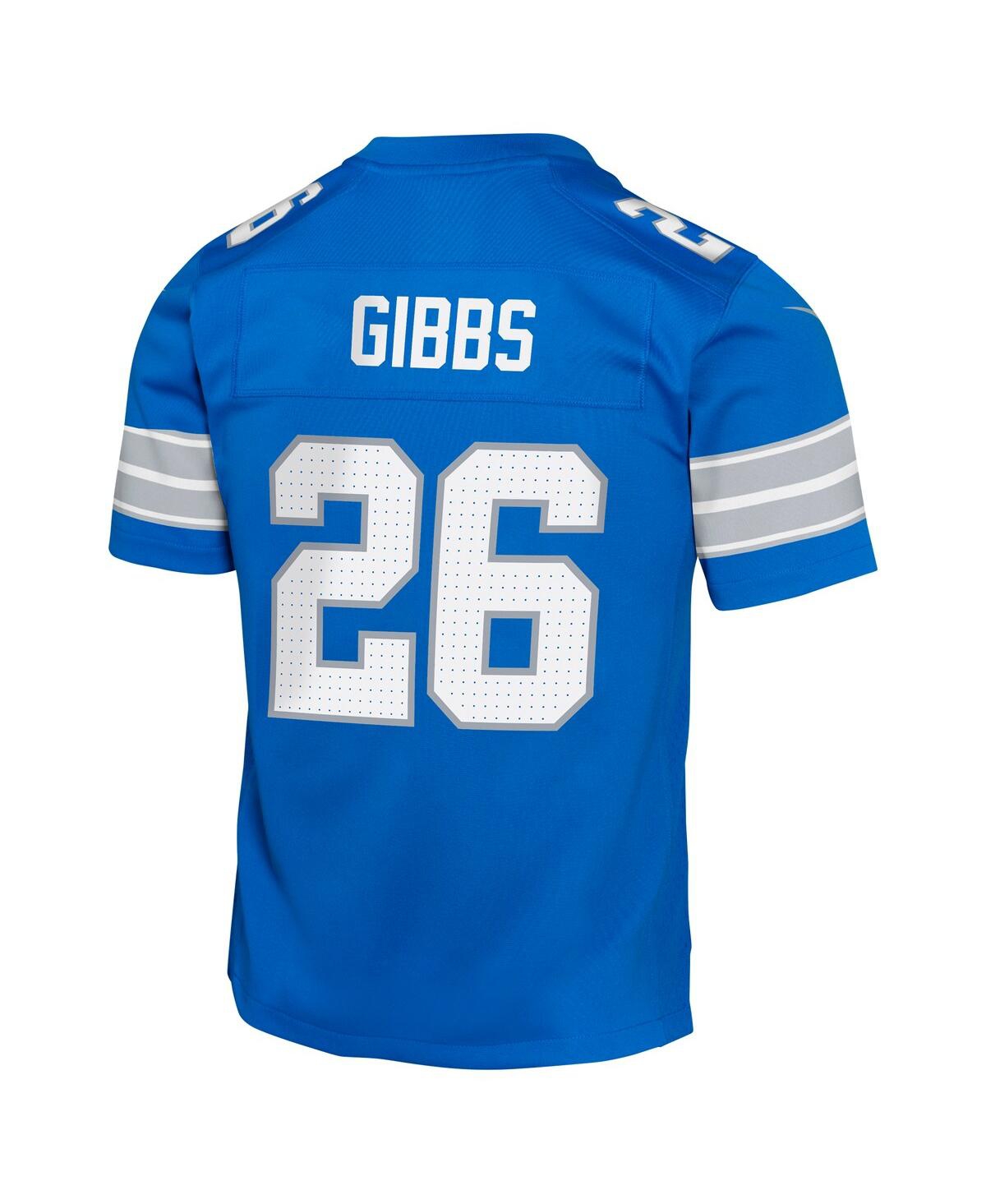 Nike Big Boys and Girls Jahmyr GibbsDetroit Lions Team Player Game Jersey - Blue
