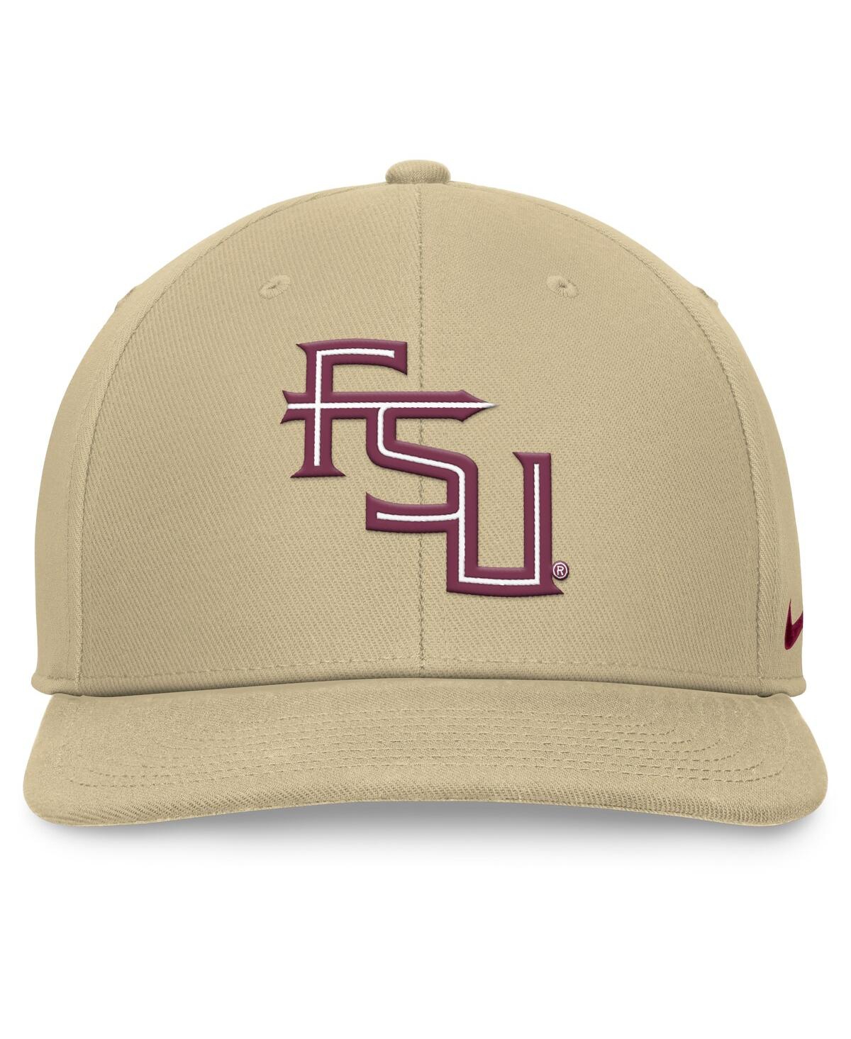 Nike Men's Gold Florida State Seminoles Primetime Pro Snapback Hat In Tan