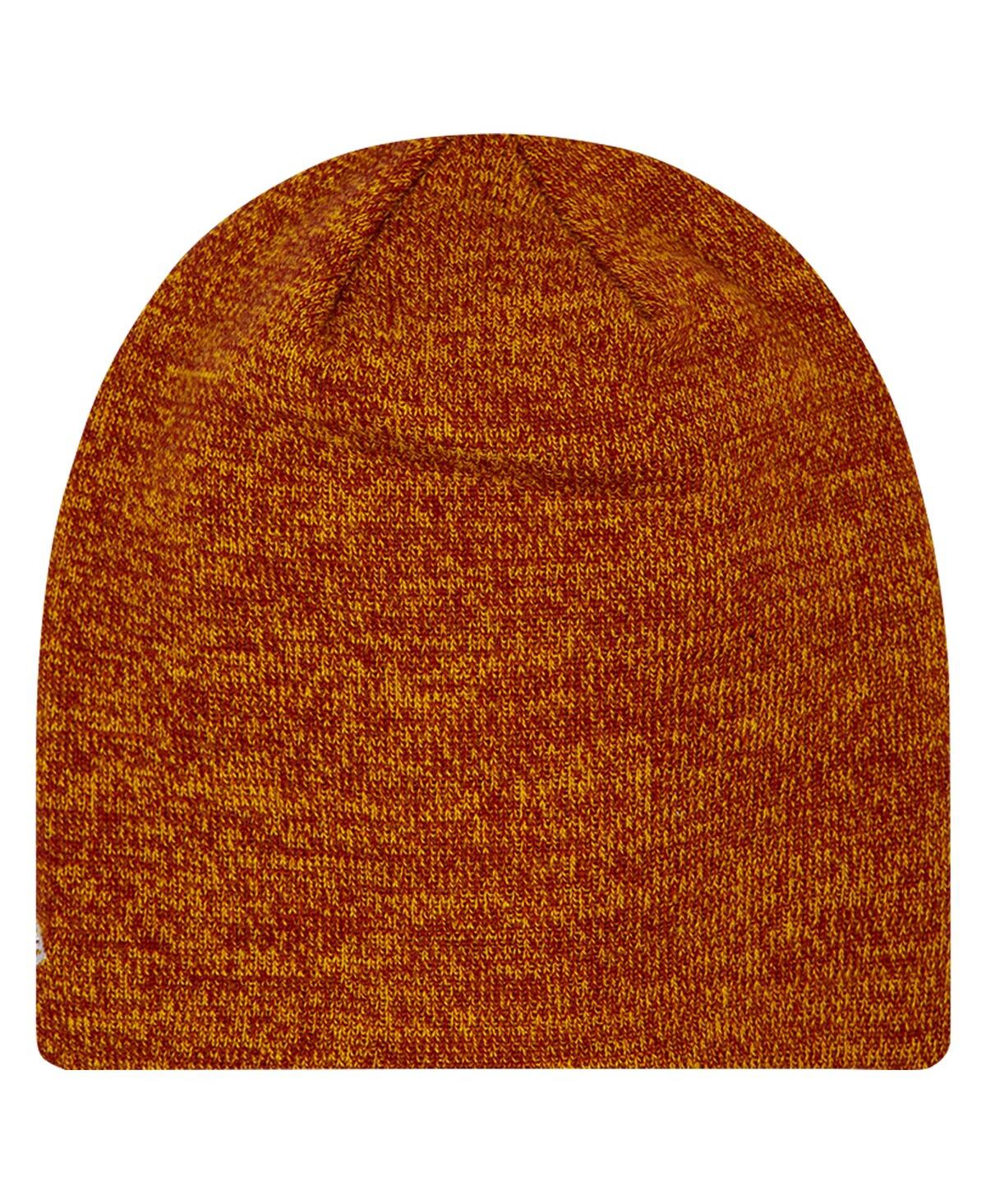 NEW ERA MEN'S RED/GOLD AS ROMA SKULL KNIT BEANIE 