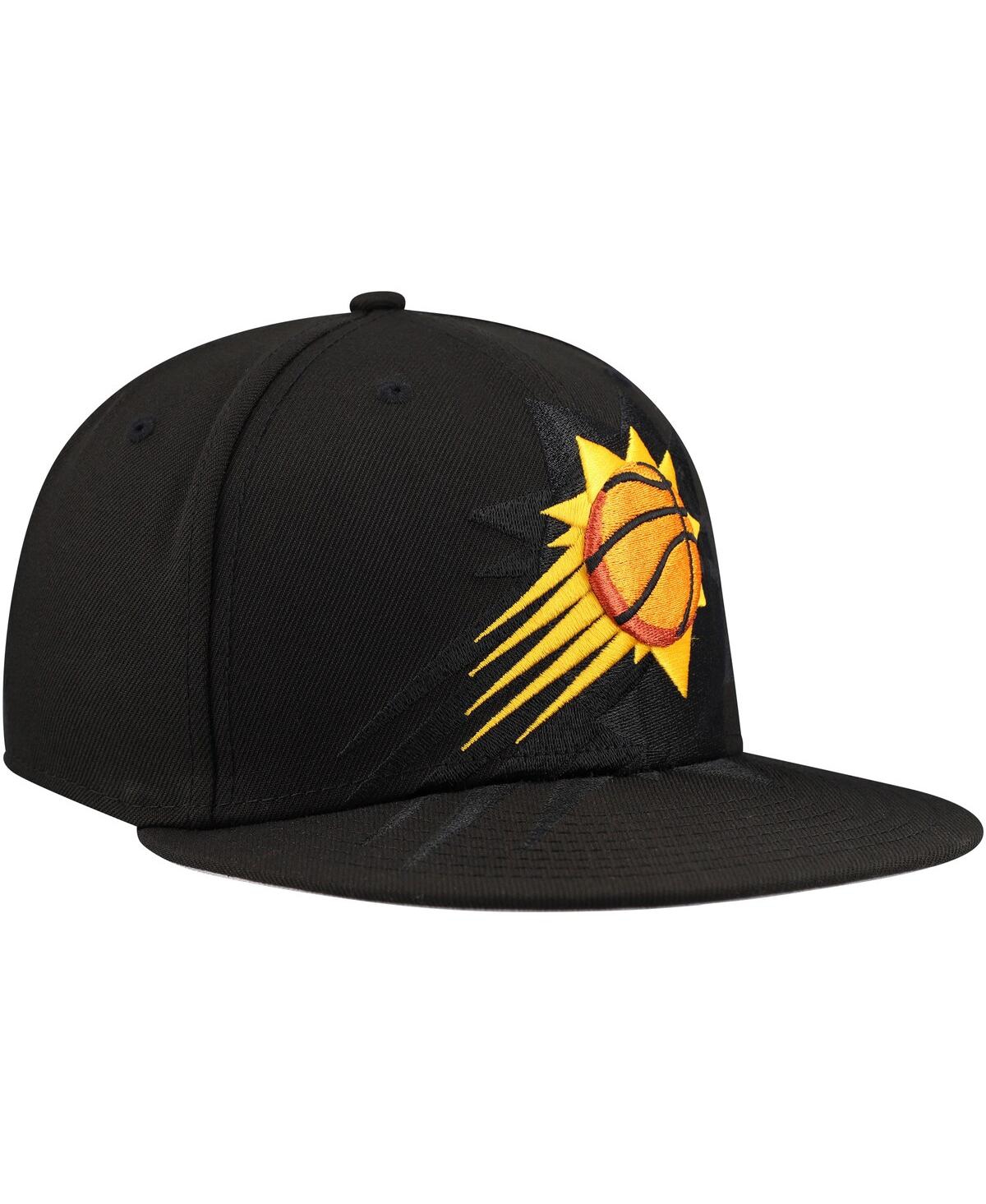 New Era Men'sPhoenix Suns Blackout Shadow Logo 59FIFTY Fitted Hat - Black