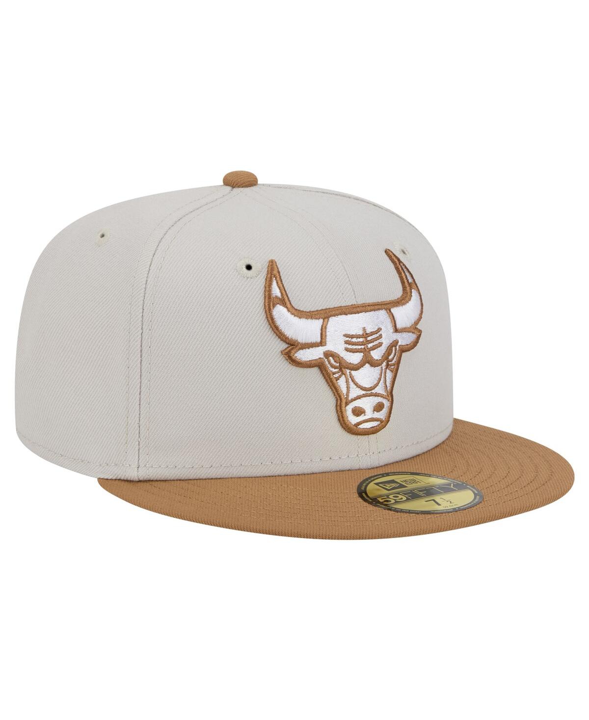 New Era Men'sTan Chicago Bulls Color Pack 59FIFTY Fitted Hat - Cream, Tan