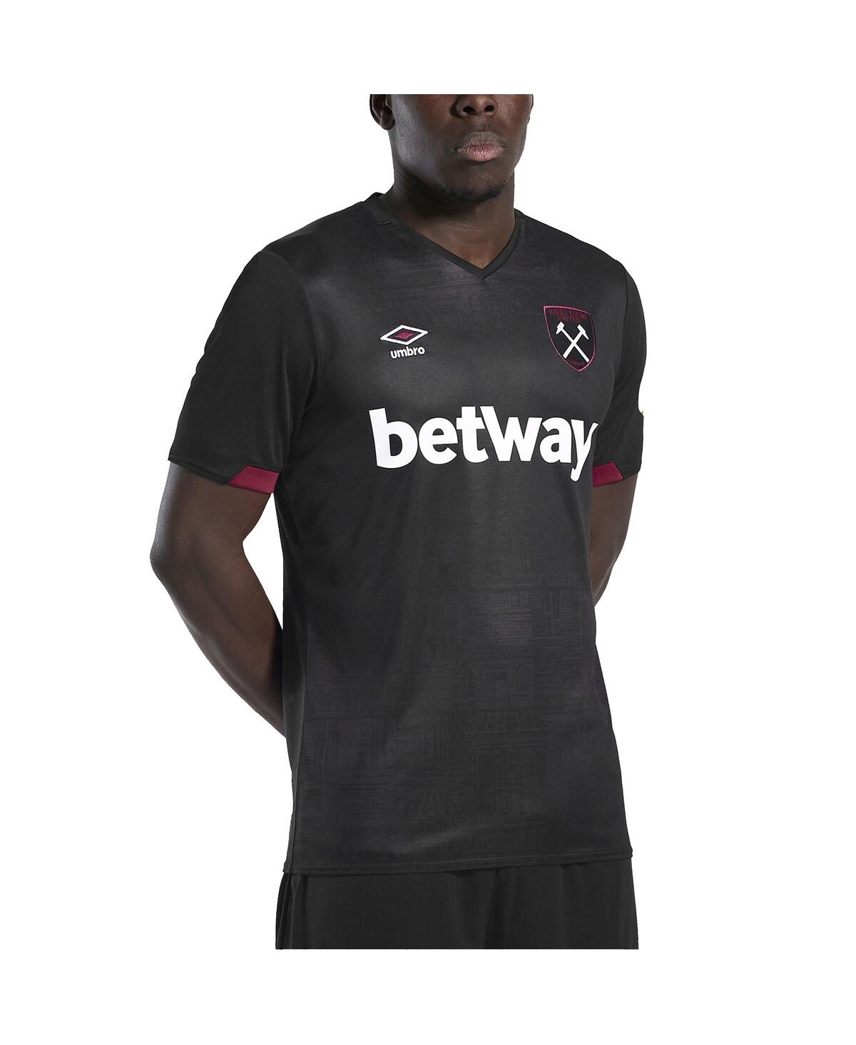 Men's Black West Ham United 2024/25 Away Replica Jersey - Black