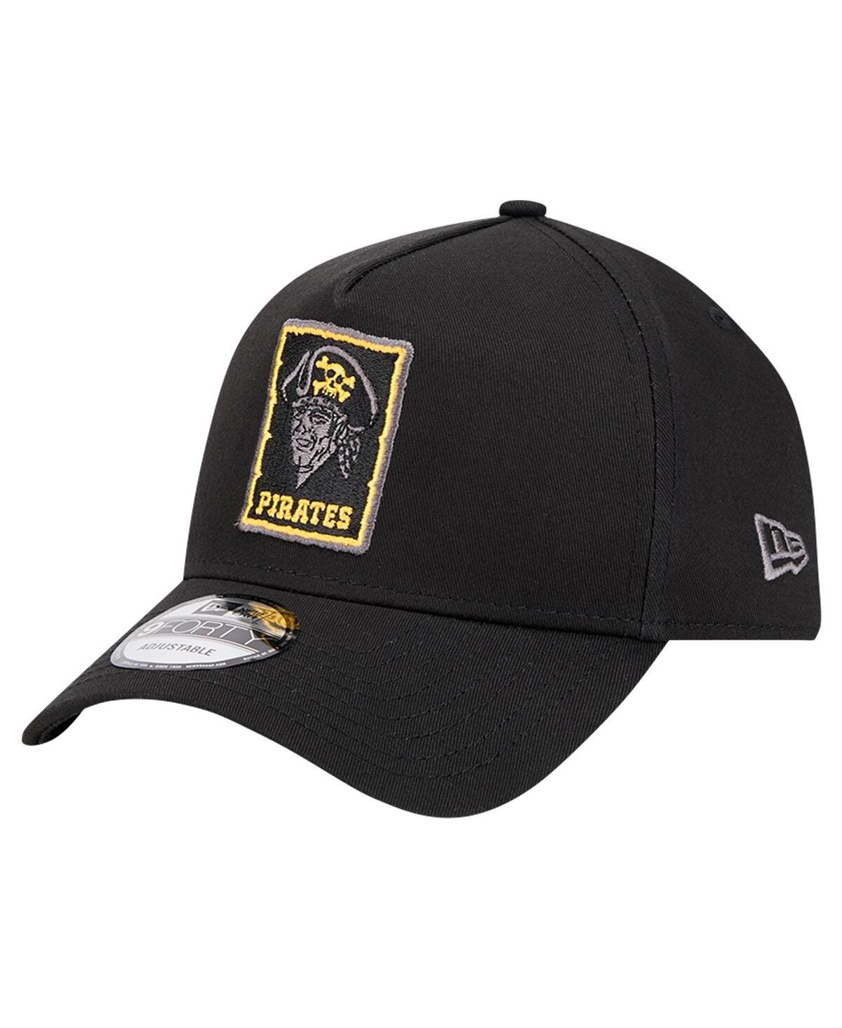 New Era Men's Black Pittsburgh Pirates Tonal Pop 9forty A-frame Adjustable Hat