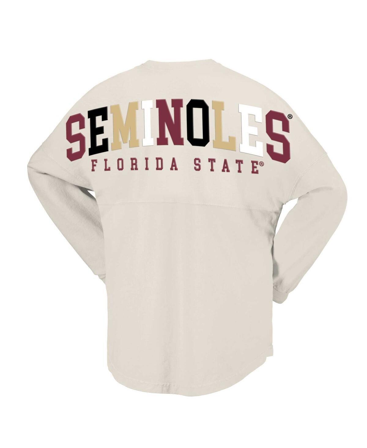 Spirit Jersey Women'sFlorida State Seminoles Rainbow Arch Long Sleeve T-Shirt - Tan