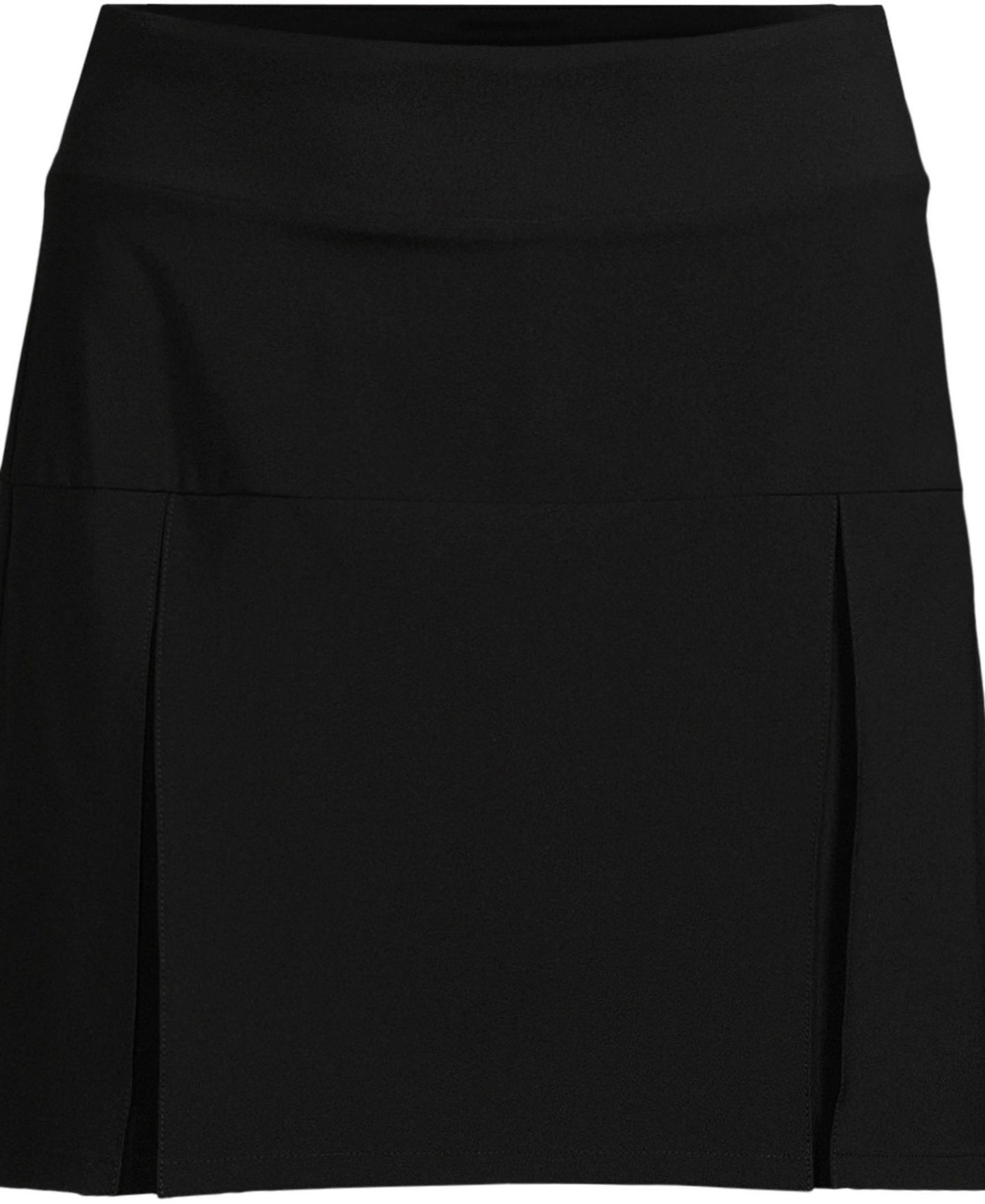 Женские юбки Lands' End Performance Pleated Skort Above the Knee, цвет: Чёрный — фото 3