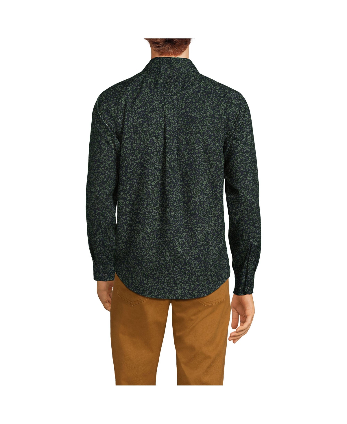 Lands' End Men's Tailored Fit No Iron Twill Long Sleeve Shirt