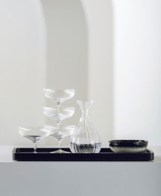 Inku Large Transparent Ribbed Glass Carafe